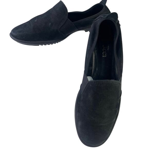 Sesto Meucci Admon Black Suede Comfort Loafer Elastic Stretch Made In Italy S 7 - Picture 4 of 12